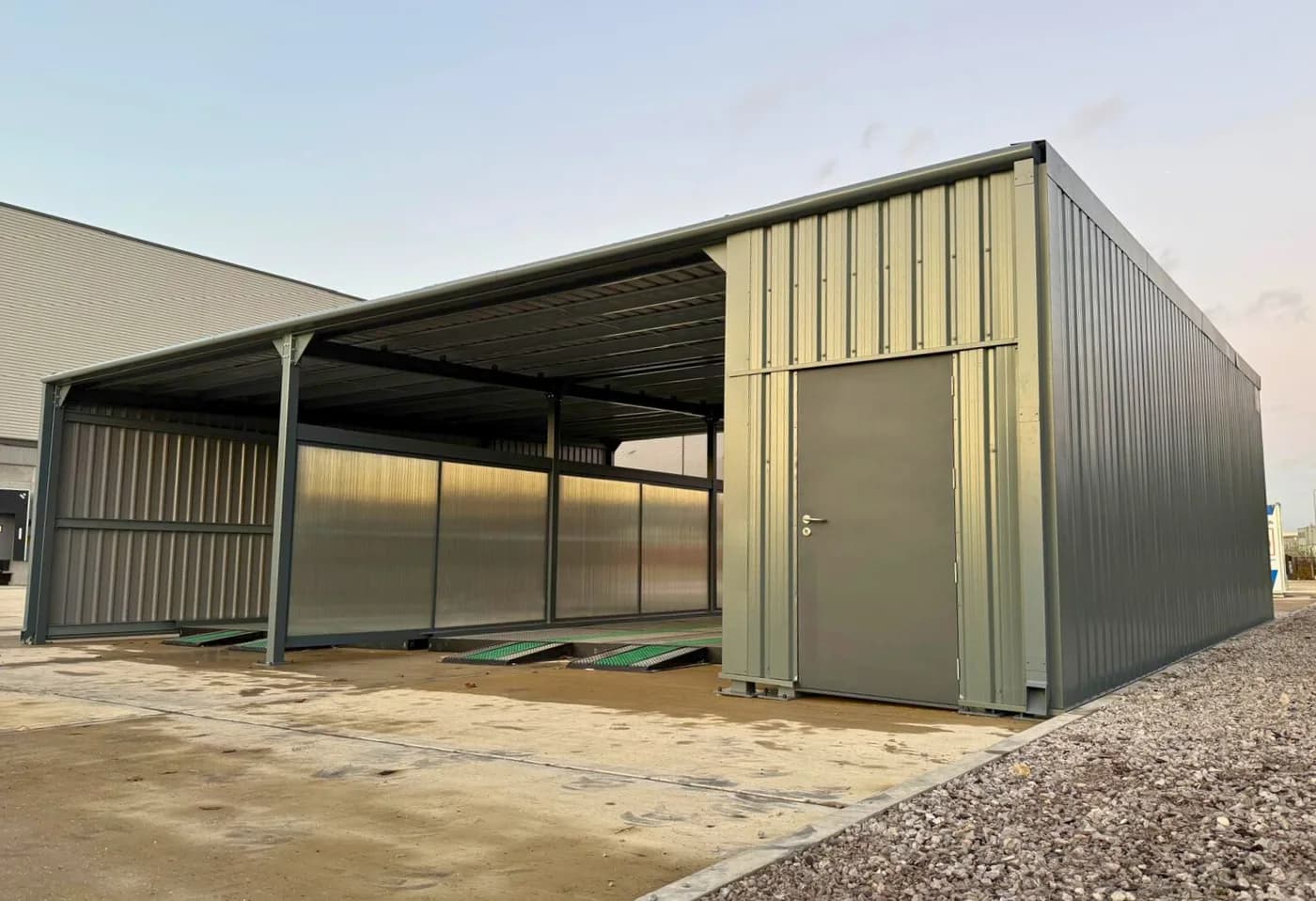 Tesla Manchester jet wash enclosure