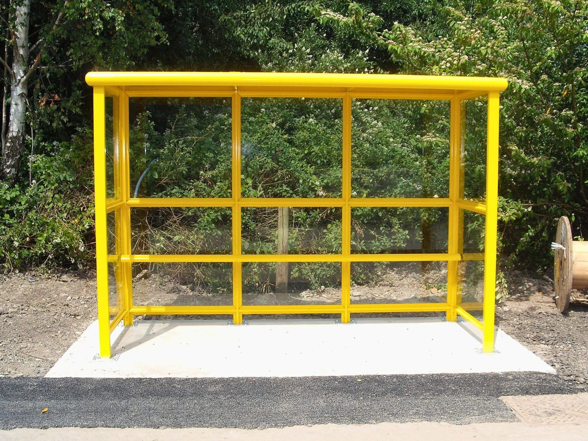 Example of bus shelters made by Alotek Shelters